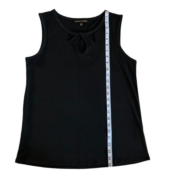 Always Indigo Women’s Black Contemporary Keyhole Neck Tank Top Size Medium - Picture 8 of 8